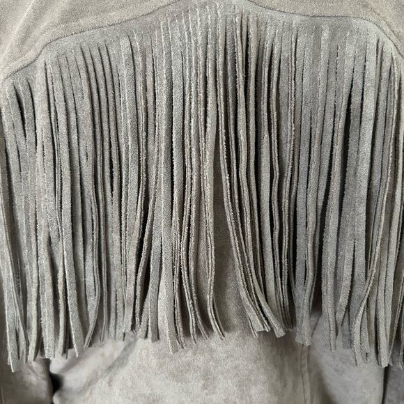 MOON RIVER by Anthropologie | Tan Suede Fringe Cowgirl Jacket - Picture 7 of 14